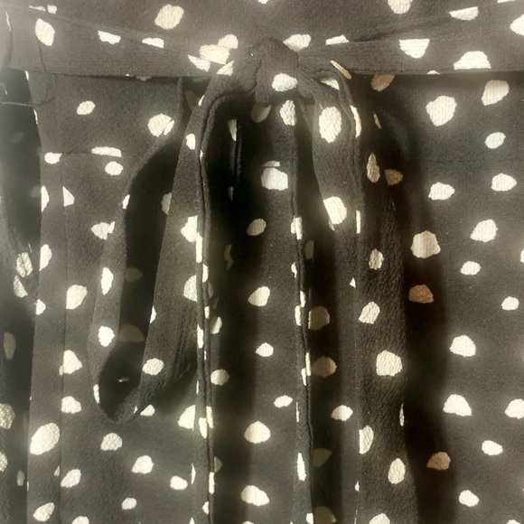 Brand New Max Studio Black and White polka dot wrap around dress - Picture 12 of 14